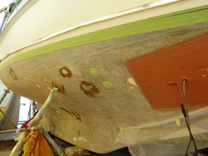 Drying the hull with Hotvac system